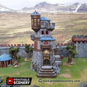 Ironhelm Fortress - DND Terrain Compatible with Dungeons and Dragons, 28mm Miniature Wargaming, Tabletop RPGs