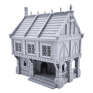 Ulvheim Small Merchant House by Terrain4Print, 3D Printed Tabletop RPG Scenery and Wargame Terrain 28mm Miniatures