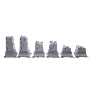 Broken Pillars - DND Terrain Compatible with Dungeons and Dragons, 28mm Miniature Wargaming, Tabletop RPGs, Wargame Scenery