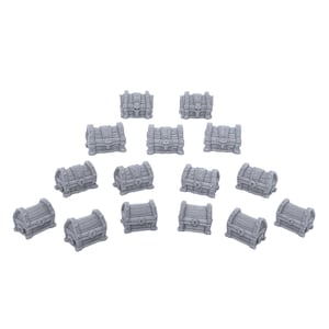 Epic Chests - DND Terrain Compatible with Dungeons and Dragons, 28mm Miniature Wargaming, Tabletop RPGs, Wargame Scenery
