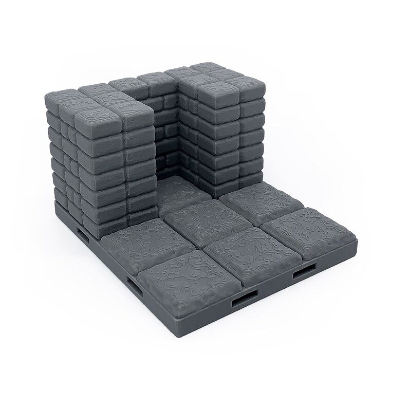 Deluxe Locking Dungeon Tiles Set - 3D Printed Terrain For Tabletop RPGs, 28mm Miniatures, Unpainted - View #13