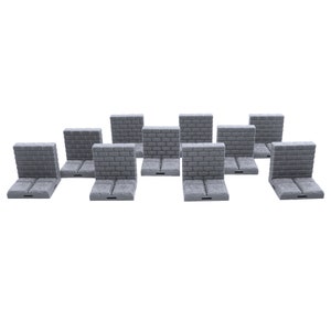 Locking Dungeon Tiles - Edge Tiles (10x Pieces) - DND Terrain Compatible with Dungeons and Dragons, 28mm Miniature Wargaming