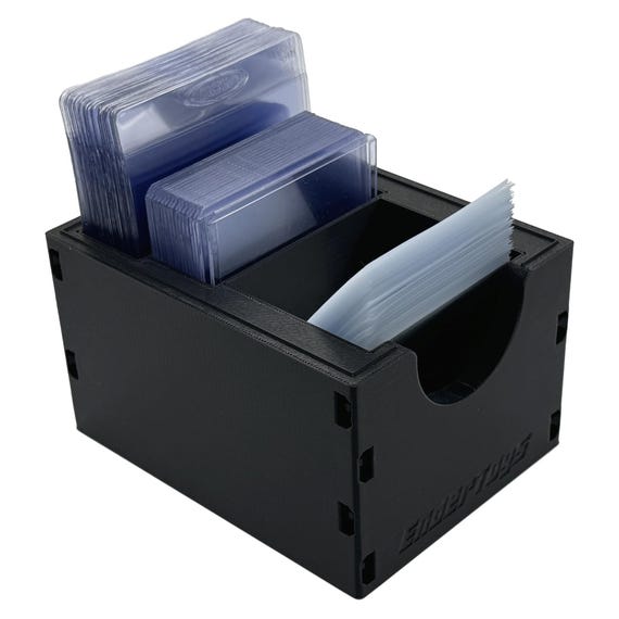 card sleeve dispenser Palmenez Industries Semi-Rigid, Toploader and - Multi Color Card Caddy (TCG Rip Station)
