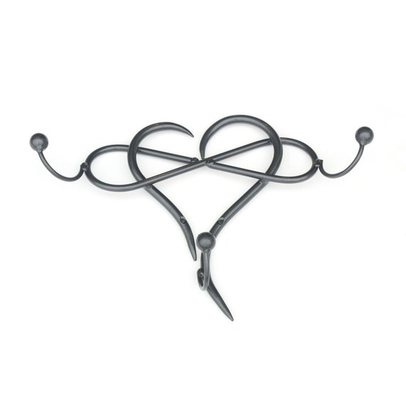 Unity Metal Heart With Hook, Wall Art, Hooks for Towels, Wall Hook