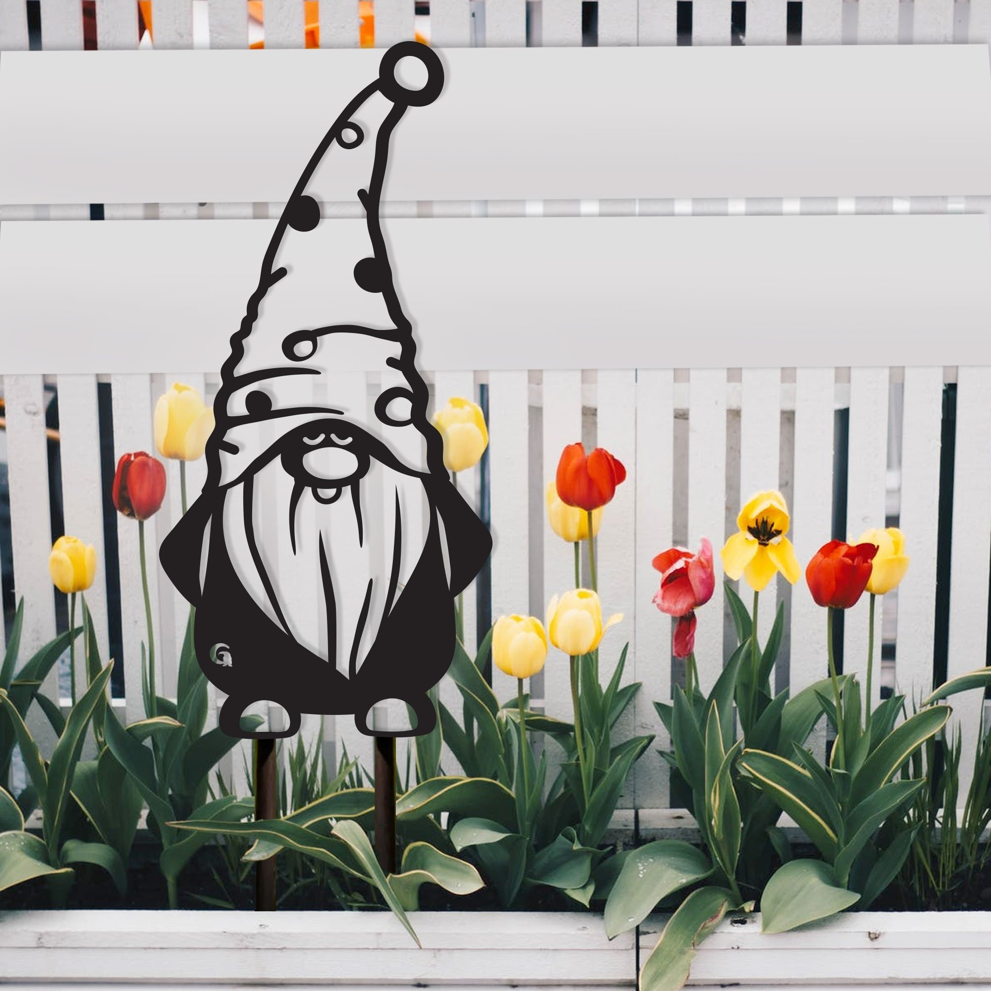 garden gnome metal art