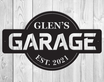 Personalized garage sign, Custom garage sign, Metal sign for garage