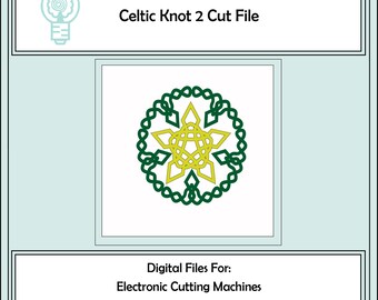 Celtic Knot 2 Stencil, fichier de coupe numérique. Pour une utilisation dans les machines de découpe numérique, Silhouette, Cricut, Svg, PDF, Illustrator, laser