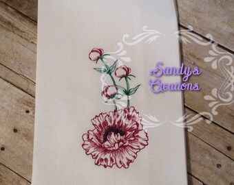 Poppies Tea Towel / Kitchen Towel