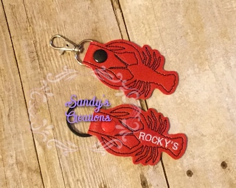 Crawfish Key Fob - Zipper Pull - Backpack Tag