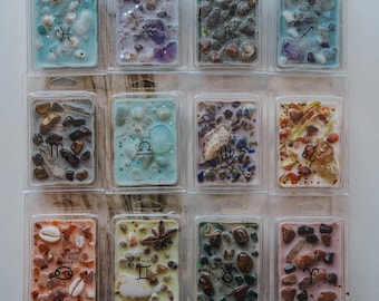 Zodiac Wax Melts / Zodiac Sign Gifts / Astrology / Scented Wax Melts / Energy Wax Tarts / Intention Crystal Candles / Metaphysical Gifts