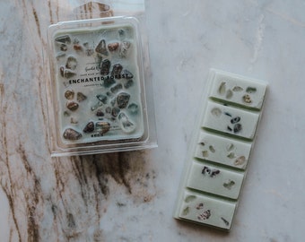 Erdung & Zentrierung Zauberwald Duftwachs schmelzen / Energiewachs Tarts / Aromatherapie / Intention Kristall Kerzen / Metaphysische Geschenke
