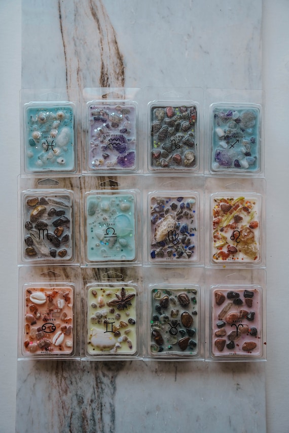 Zodiac Wax Melts / Zodiac Sign Gifts / Astrology / Scented Wax Melts / Energy Wax Tarts / Intention Crystal Candles / Metaphysical Gifts