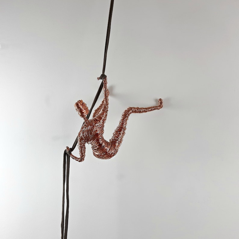 Climbing Woman Sculpture Wall Accesory Interior Design Rock Etsy