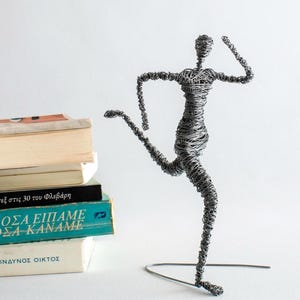 Wire Runner Sculpture, Sports Art, Marathon Gift