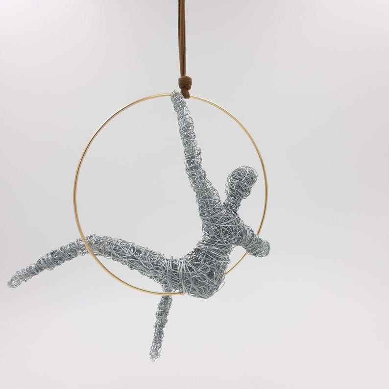 Aerial Hoop Acrobat Sculpture Sports Wall Art Decor Unique Etsy