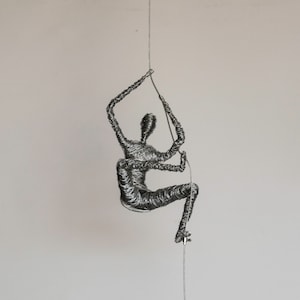 Rock Climber, Climbing Man Figure, Metal Wall Sculpture, Home Gym Decor, Climbing Adventurer, Interior Design.