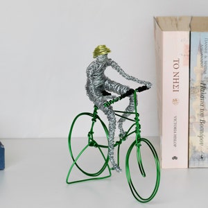 Gifts for Cyclists, Sports Gifts, Racing Cyclist, Minimalist Cycling, Wire Art, Wire Sculpture, Bike, Father&#39;s Day Gift, Interior, Office