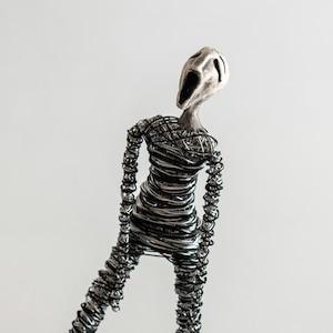 Escultura de arte de terror, escultura oscura, esculturas aterradoras, escultura de alambre, escultura abstracta, estatua espeluznante, escultura decorativa surrealista,