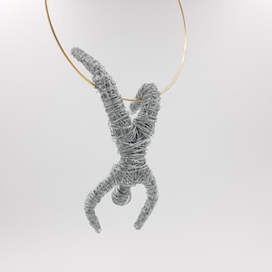 Acrobat ring acrobaat muur hangen, draadsculptuur Acrpbat, woondecoratie, luchtfoto hoepel sculptuur cadeau voor huisdecoratie, luchtfoto yoga cadeau