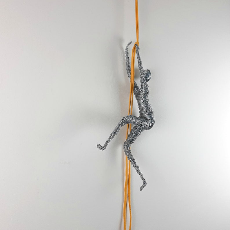 Boho Wall Art Wall Sculpture Climbing Woman Figure Climbing Etsy