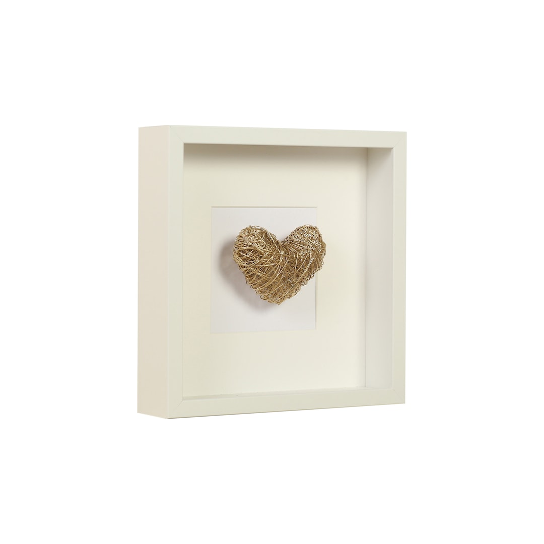 Gold Heart Wall Decor, Valentine's Heart, Original Wall Art, Wire