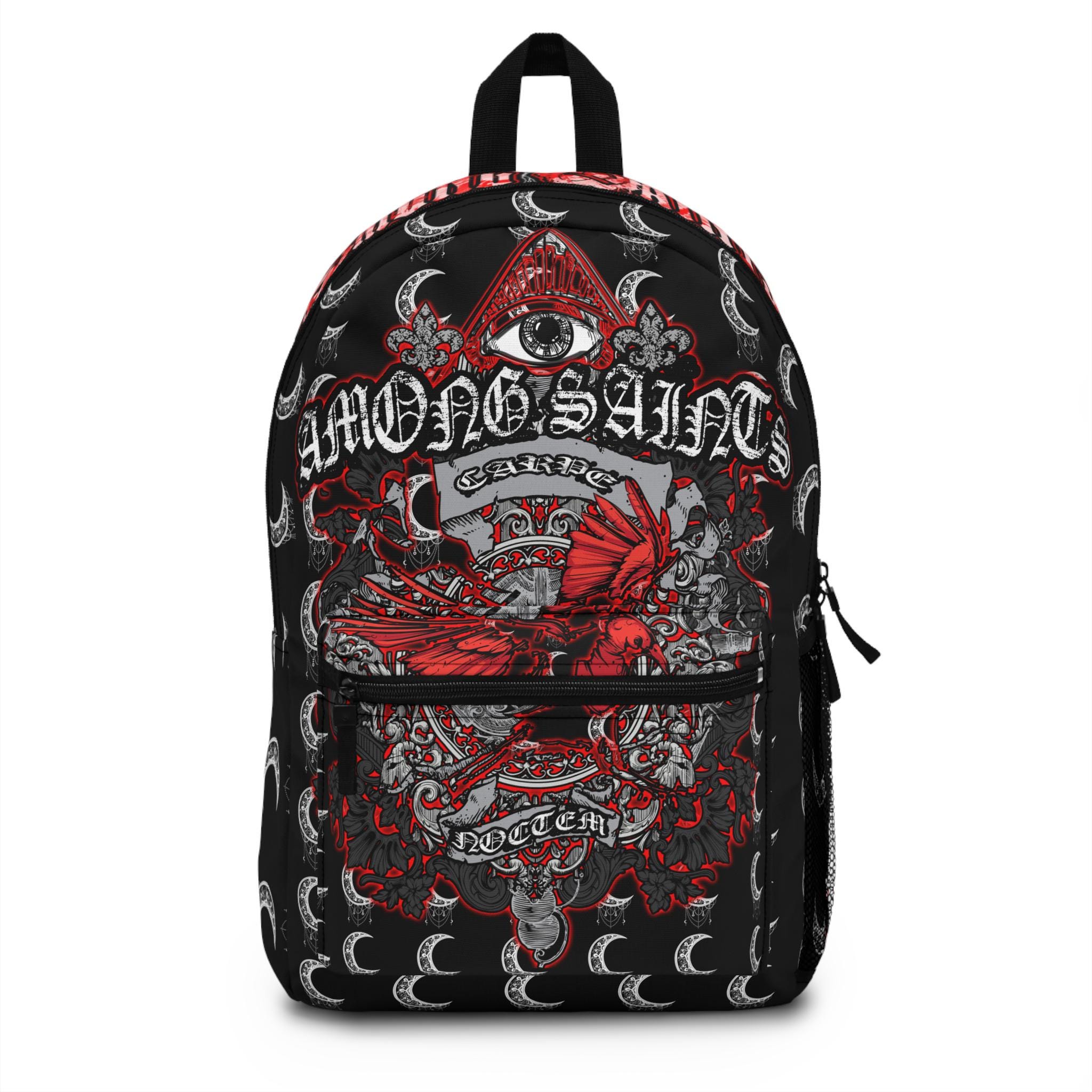 Among Saints, Blood Raven, Gothic, Trendy School Bag, Gothic Style Backpack, Perfect Gift for Teens, Casual Everyday Use, Unique Design