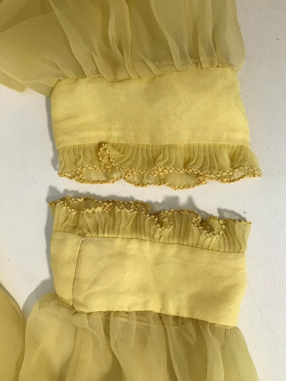 En-Ka 1960s Vintage DRESS Yellow MICRO-PLEATED Sp… - image 7