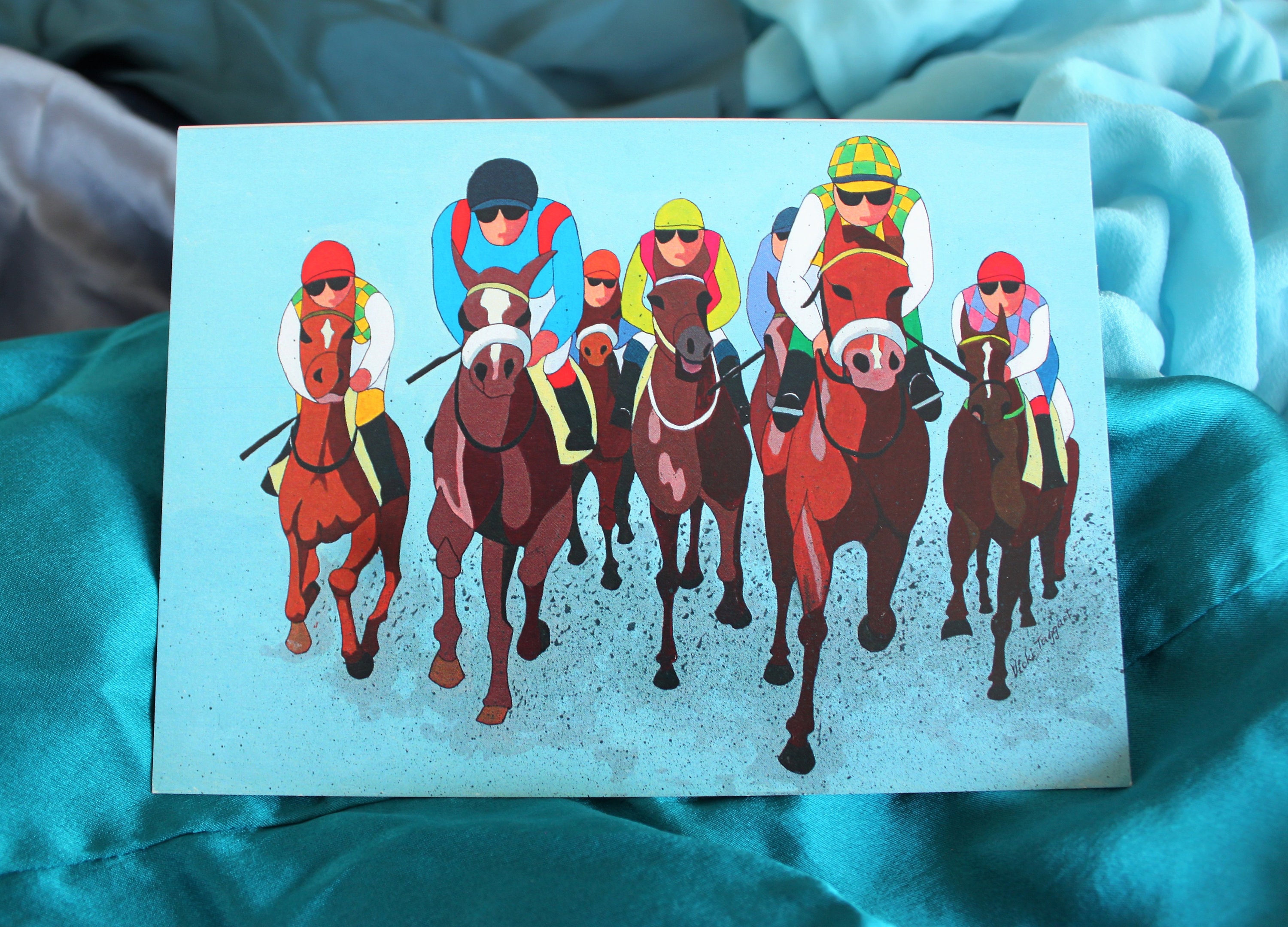 The Horse Race greeting card Etsy
