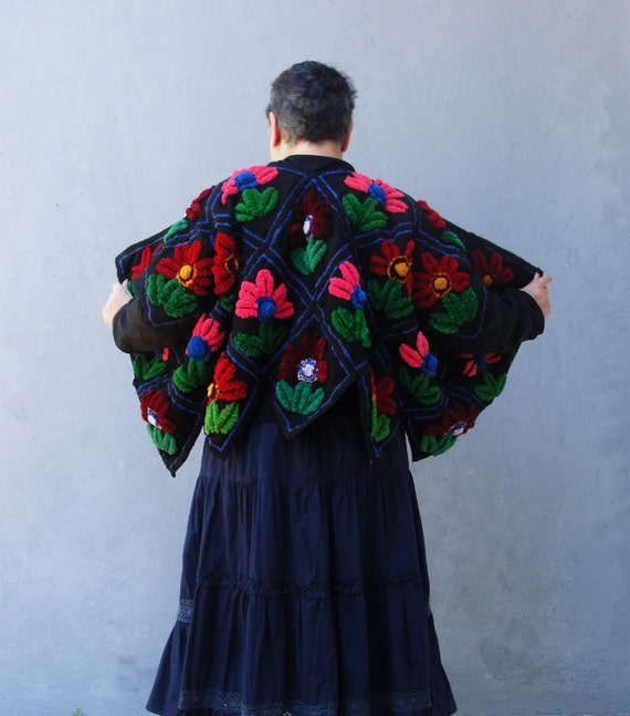 plus size embroidered coat