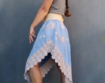 Dreamy Lace Skirt Vintage Crochet Lace skirt Preloved fabric Clothing size small 6/8 EU size 36/38