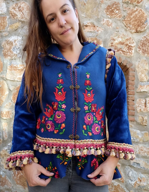 Bohemian embroidered hotsell jacket