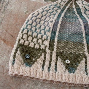 Nautical Wool Knit Hat Pisces, Fish, Luxurious Accessory Earthy Colors image 7