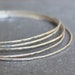 Hammered sterling silver bangles thin silver bangles Dainty feminine - set of five, gift for women. 