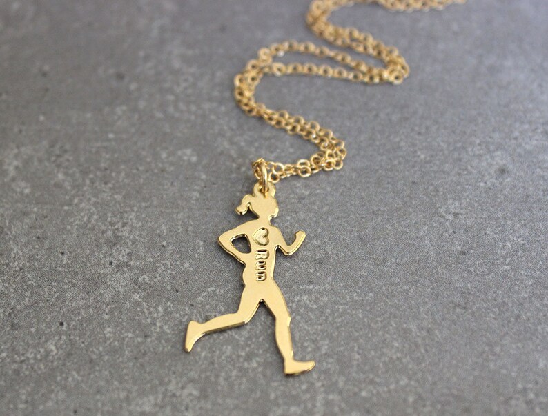 Running Jewelry Runner Necklace Athletes Jewelry Runner Etsy