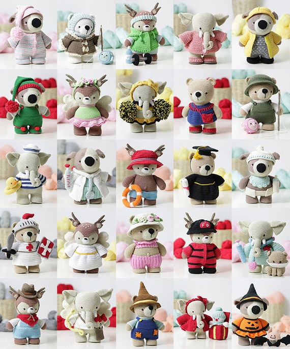 Dress-Up Amigurumi - PDF book by amigurumi designer Madelenon