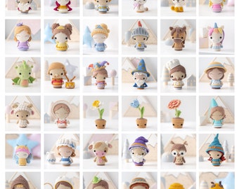 36 wzorów Mini Amigurumi - książka PDF Mini Kingdom autorstwa projektantki amigurumi Olki Novytskiej (AradiyaToys)