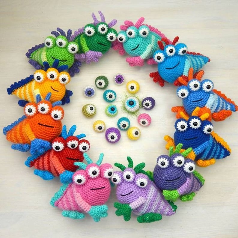 Amigurumi Monsters 15 Scarily Cute Crochet Monsters in This - Etsy UK