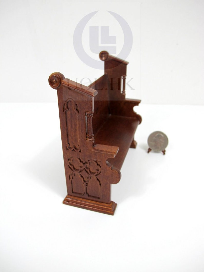 112 Scale Miniature Gothic Church Pew For Doll HouseFinishd Etsy