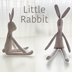 Doll Sewing Pattern , Little Rabbit sewing pattern , PDF sewing pattern , baby shower or kids birthday gift, sewing pattern for beginners