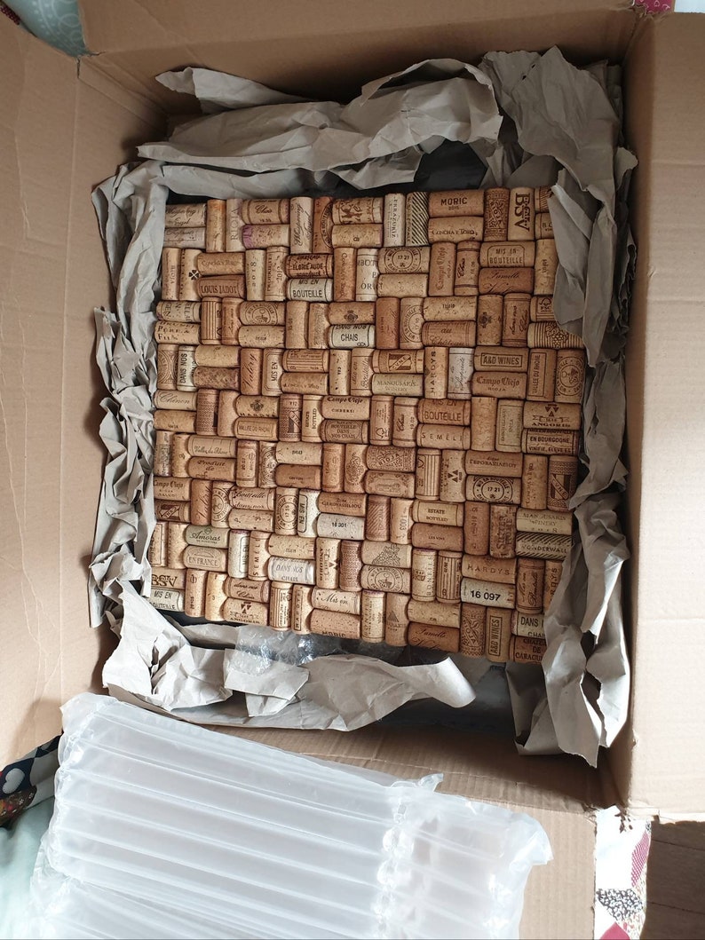 Wine Cork Notice Board. Memo Board. Pinboard. 40cm X 40cm. Etsy