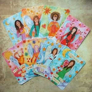 Angel Affirmation Cards, Angel Inspiration Cards, Angel Guidance Cards, Positive Affirmation Cards, Plastic Free Affirmation Cards
