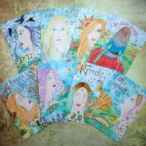 Tarjetas de afirmación positiva para mujeres, tarjetas de amor propio para mujeres