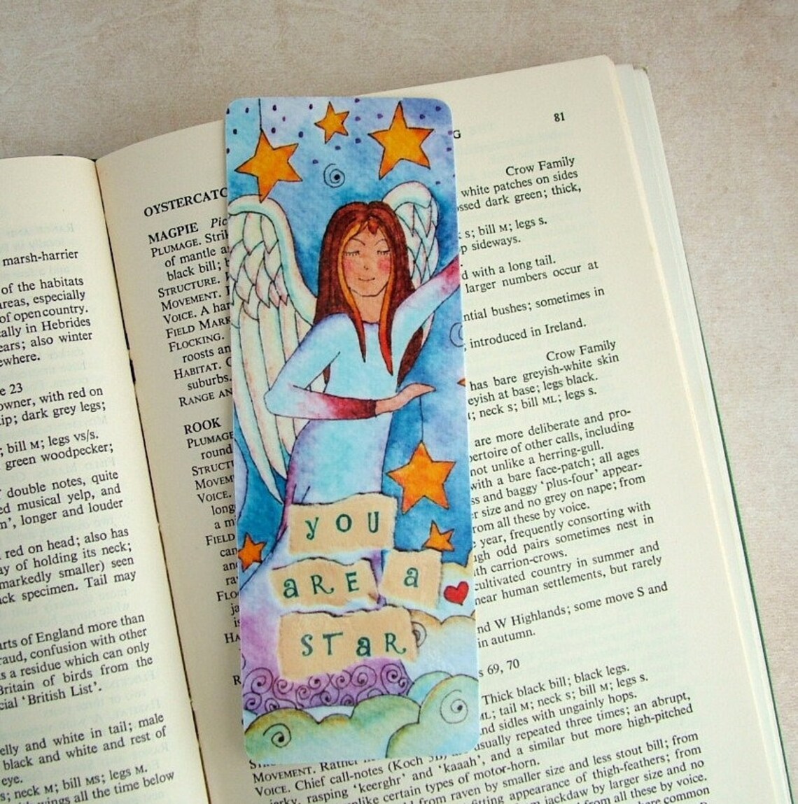 Angel Bookmarks Colourful Angel Bookmarks Illustrated - Etsy