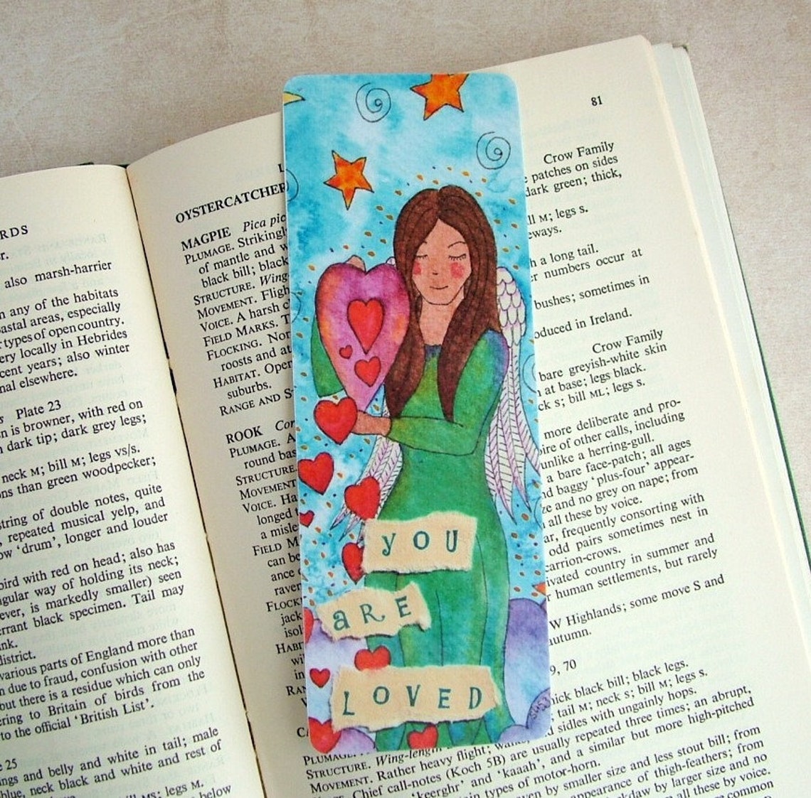 Angel Bookmarks Colourful Angel Bookmarks Illustrated - Etsy