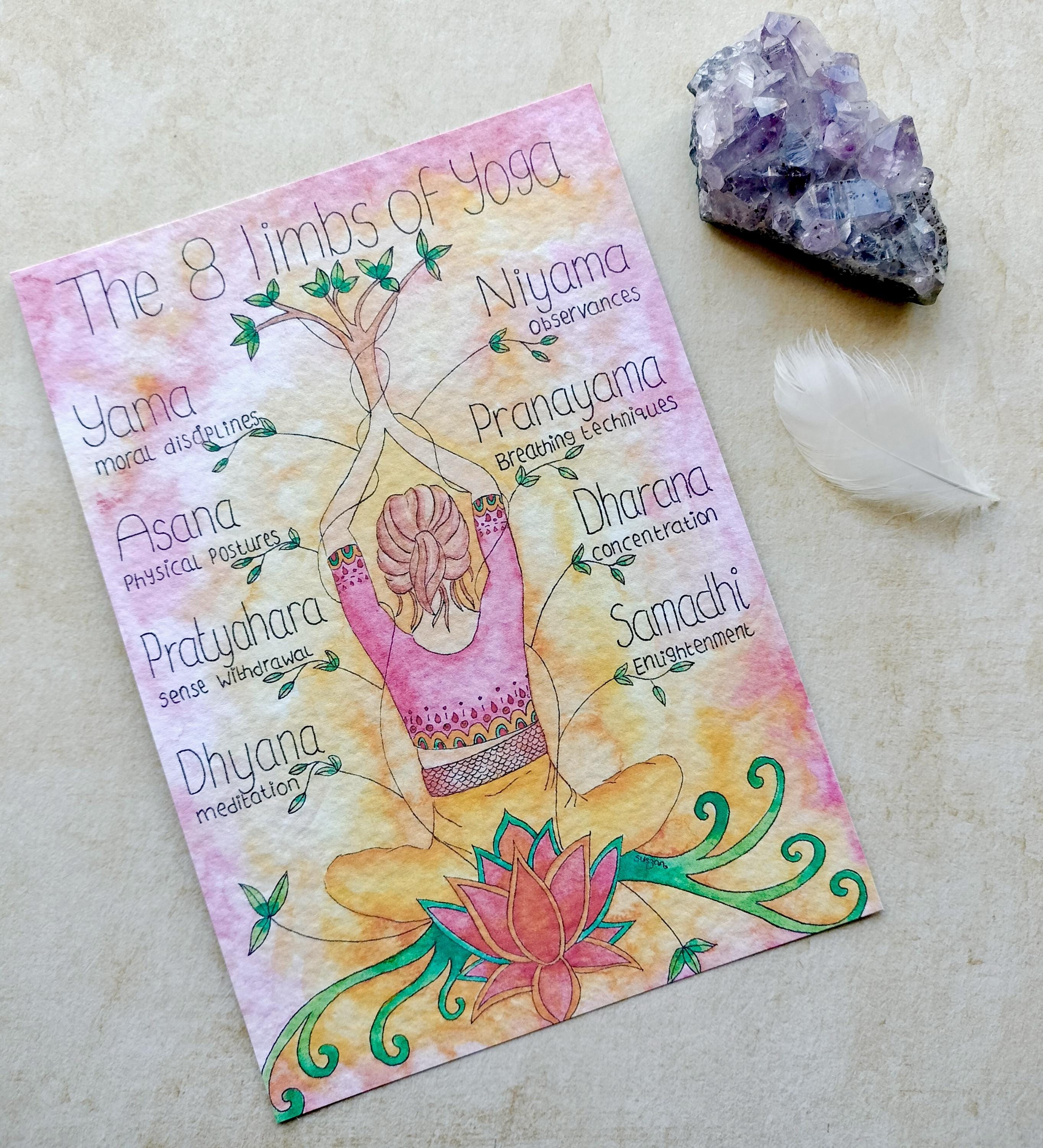 The Eight Limbs of Yoga Art Print - Etsy