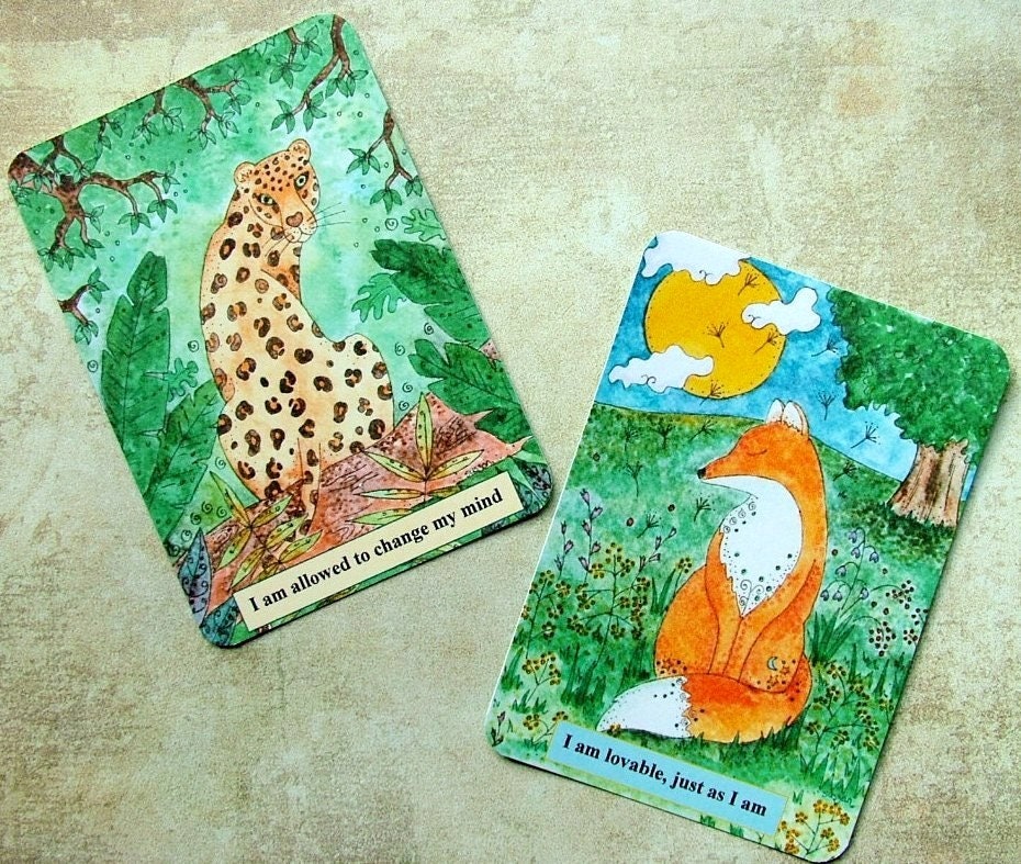 Animal Affirmation Cards For Kids - 55 Emotion & Educational Cards For Children's Confidence