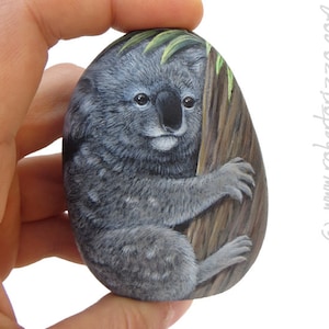 Sweet Koala Painted on A Sea Rock Painted Stones by Roberto Rizzo image 1