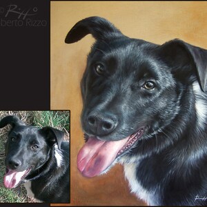 Custom Fine Art Pet Portrait | Original Painting on Commission Realized by the Artist Roberto Rizzo