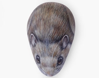 Incredibly Realistic Hand Painted Rock Mouse | Stone Art Painted Rocks by Roberto Rizzo