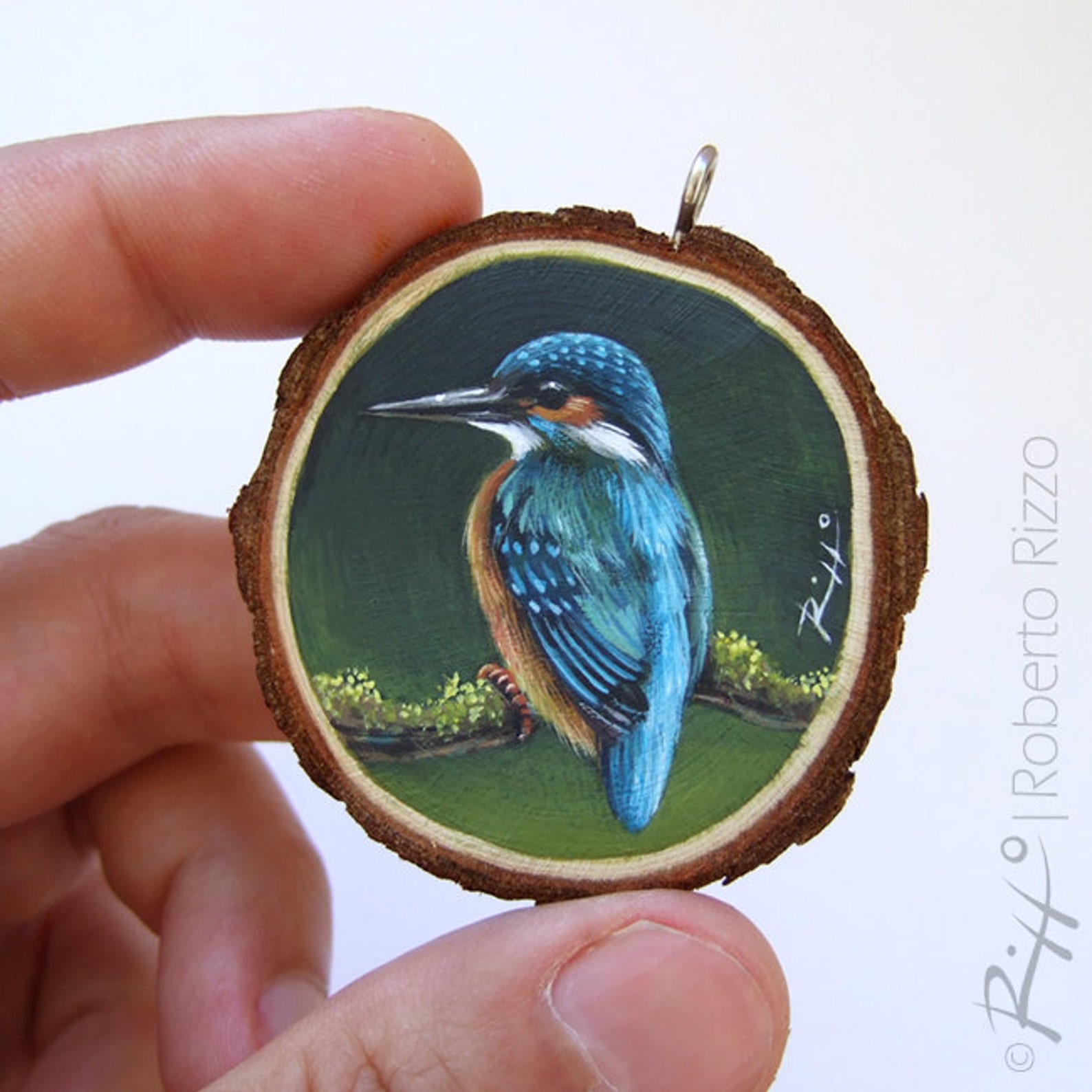 Hand Painted Art Necklace With an Incredibly Detailed Etsy